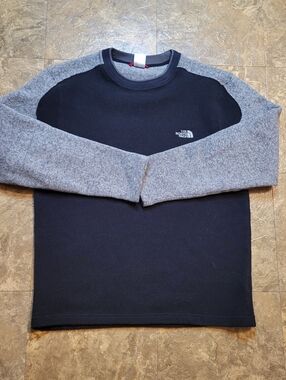 The North Face Fleece Pullover Shirt Mens Large L Black Long Sleeve Outdoor